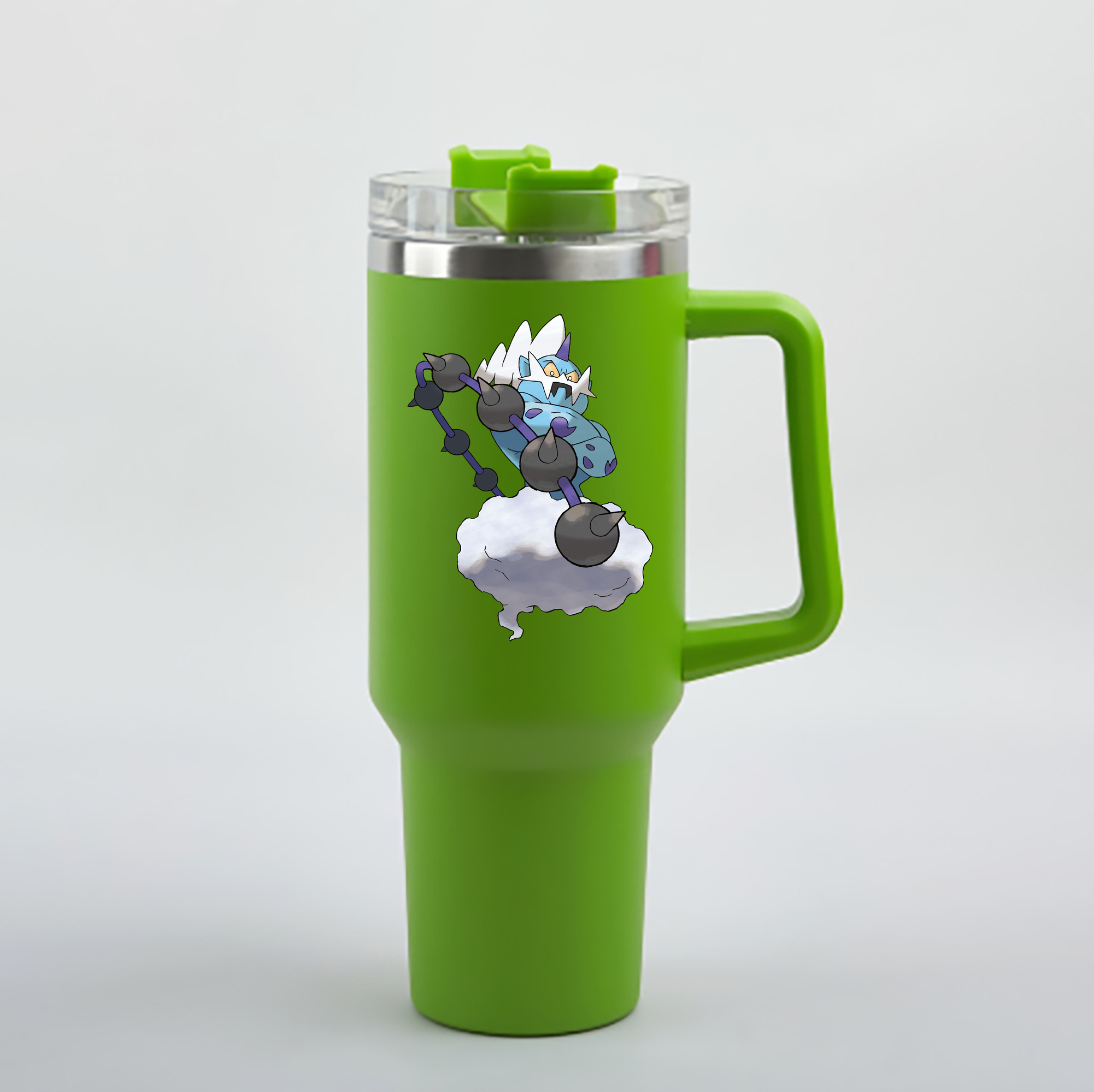 （画像用） ポケットモンスター Pokémon 1200mL車用タンブラー - クリスタルステッカー（プラスチックストロー付き）